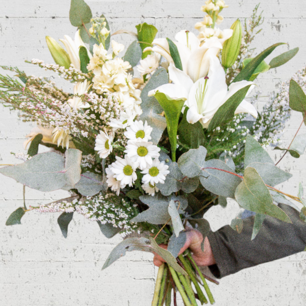 White & Green Mixed Seasonal Bouquet